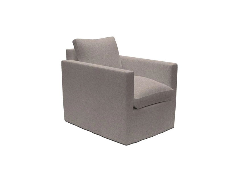 Heyshott Chair Loose Cover in Two Tone Plain Biscuit_mobile